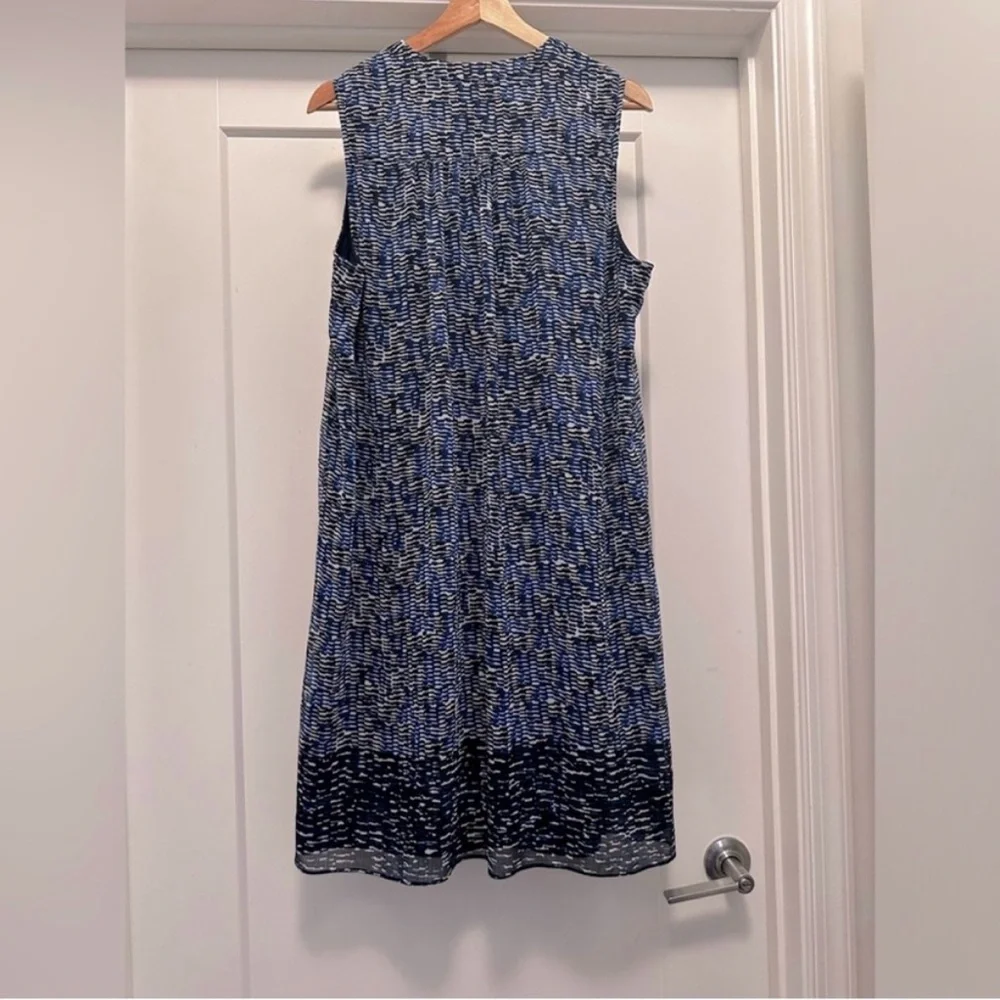 🦋Blue, Black, and White LONDON TIMES Sleeveless Dress - Size 14